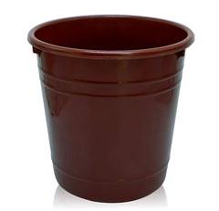 Kuber Industries Plastic Dustbin|Portable Garbage Basket & Round Trash Can for Home,Kitchen,Office,College,5 Ltr.(Brown)