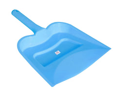 Heart Home Plastic Lightweight 12" Dustpan With Comfort Grip Handle for Easy Sweep Broom, Pack of 3 (Blue)