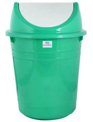 Heart Home Plastic Dustbin/Wastebin With Swing Lid, 10 Liter (Green)-47HH0861