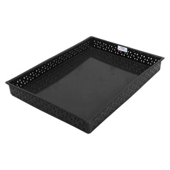 Heart Home Storage Tray|Versatile Plastic Storage Organizer|Rectangular Tray for Kitchen Storage|Storage Tray for Office|ALEXA-15 (Black)