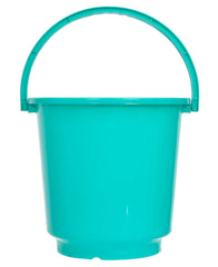 Heart Home Bucket|Plastic Bucket for Bathroom|Bucket for Bathing|Unbreakable Bucket with Handle|16 Liter|Pack of 2 (Blue & Green)