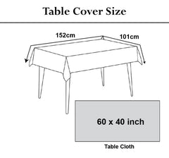 Kuber Industries Leaf Design Cotton Center Table Cover/Table Cloth for Home Decorative Luxurious 4 Seater, 60"x40" (White)