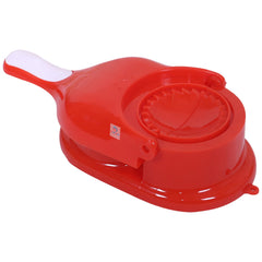 Heart Home Dumpling Maker | Plastic 2 in 1 Kitchen Dumpling Making Tool | Momos Maker Machine | Gujiya Maker | Manual Dumpling Maker | Red