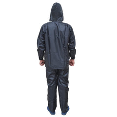 Heart Home PVC Raincoat with Adjustable Hood for Men & Women (Black) 54HH4141.