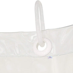 Heart Home 0.50mm 3 Strips Stain Resistant, Waterproof PVC Shower/AC Curtain, 7 Feet Pack of 2 (Tranasparent) 52HH3906