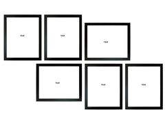 Kuber Industries Collage Photo Frame For Living Room, Wall Set of 6 (Black) Size: 10x8-6 Pc.