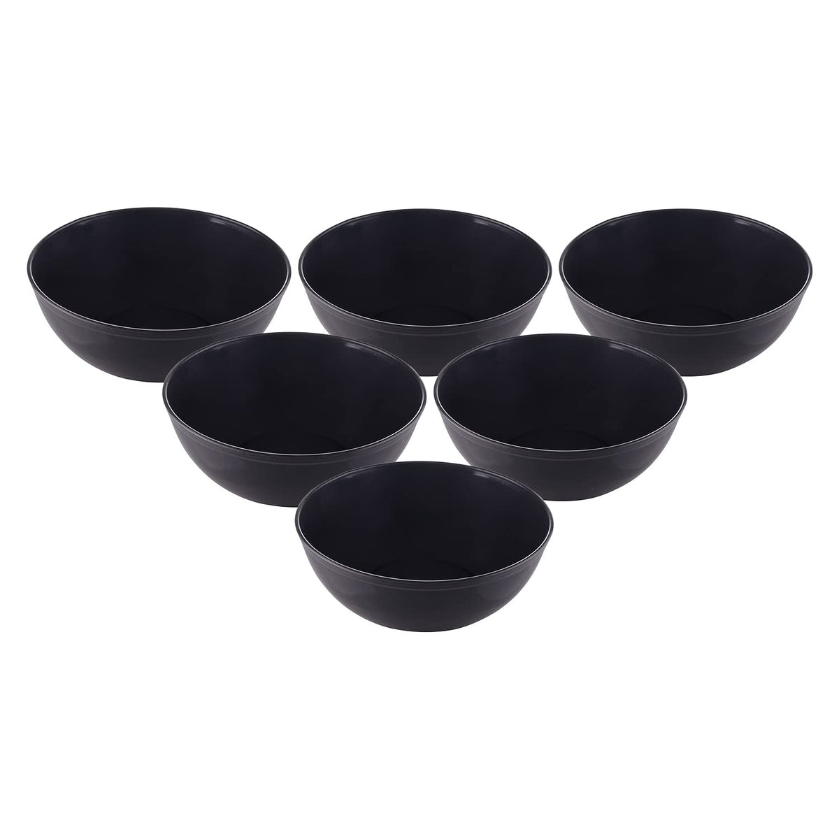 Kuber Industries Bowls|Plastic Dishwasher Safe Bowl|Serving Bowls|Bowls for Kitchen|Microwave Safe Bowls for Salad|Soup|Pasta|2000 ML|Pack of 6 (Grey)