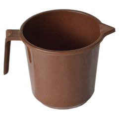Kuber Industries Plastic Lightweight, Unbreakable Bathroom Mug 1.5 Litre (Brown, Pack of 4)