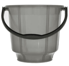 Kuber Industries Multipurposes Tranasparent Plastic Bucket for Bathing Home Cleaning & Storage Purpose, 13Ltr.- Pack of 2(Brown)-47KM01219