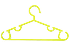 Kuber Industries Exclusive Kids Cloth Hanger|Baby Clothes Hanger Set for Wardrobe|Plastic Hanger|Pack of 10 (Yellow)