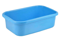 Kuber Industries 2 Pieces Unbreakable Plastic Big Size Multipurpose Desk Organizer,kitchenTray,Storage Basket/Big Tray (Blue)-KUBERMART1578