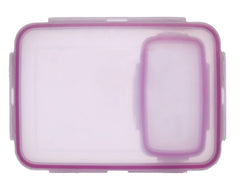 Kuber Industries Model-401 Unbreakable Plastic Medium Airtight Leakproof Transparent Lunch Box/Tiffin (Pink)-KUBMART1309