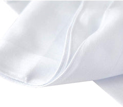 Heart Home 100% Cotton Premium Collection Handkerchiefs Hanky for Men, Set of 6 (White), Standard (HS_37_HEARTH020430)