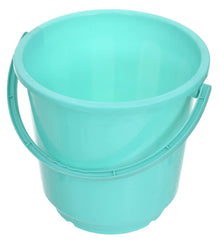 Kuber Industries Multipurposes Plastic Bucket For Bathing With Lid|Home Cleaning & Storage Purpose|31 x 31 x 31 CM|Capicity 16Ltr. (Green)-47KM01177