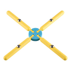 Kuber Industries Hot Stick Mate|Unbrakable Plastic Hot Plate Stand|Pot Holder for Protect Floor & Table from Heat Damage|Scratches|Pack of 3 (Assorted)