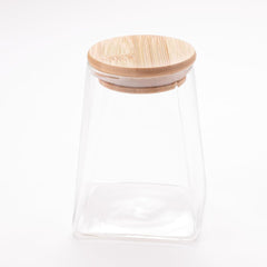 Urbane Home Glass Jar | Multi-Utility Kitchen Organizer | Airtight Bamboo Lid | Food Storage Container | Cookies Storage Jar | 950 ML | LP018 | Transparent