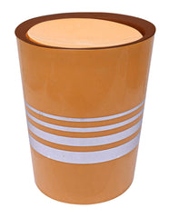 Kuber Industries Plastic Dustbin/Wastebin With Swing Lid, 7 Liter- Pack of 2 (Red & Yellow)-47KM0815