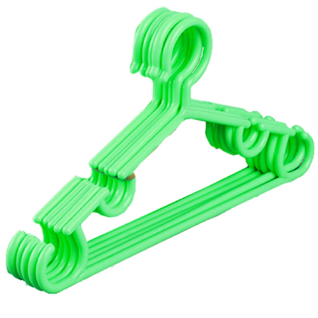 Kuber Industries Exclusive Kids Cloth Hanger|Baby Clothes Hanger Set for Wardrobe|Plastic Hanger|Pack of 5 (Green)