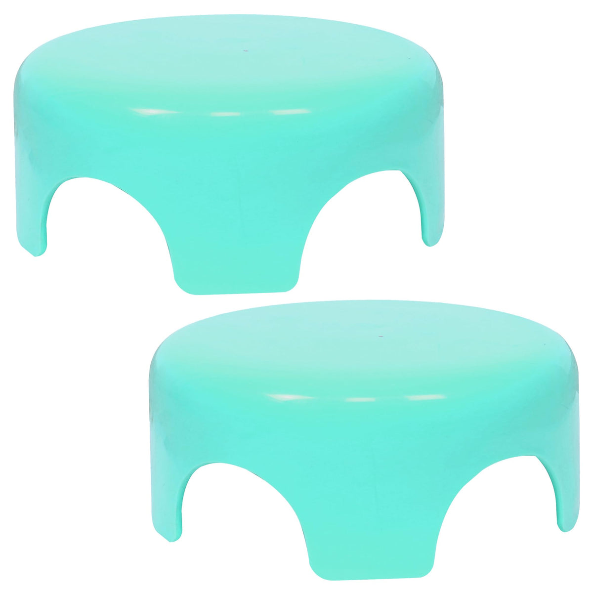 Heart Home Bathroom Stool | Plastic Bathroom Stool for Bathing | Bathroom Stool for Senior Citizen | Patla for Toilet | Sumo Stool | Pack of 2 | Green