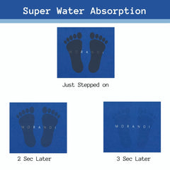 Kuber Industries Stylish Bathroom, Door Mat, Floor, Bath, Door, Bathroom Carpet | Non Slip for Bathroom Cushion Super Absorbent Soft Carpet, Quick Dry Dirt | 40 x 60 cm, Blue, Pack of 3