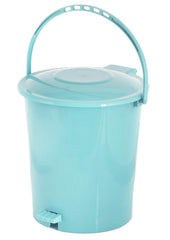 Kuber Industries 3 Pieces Plastic Dustbin Garbage Bin with Handle, 10 Liters (Yellow, Blue & Light Green) - CTKTC034678