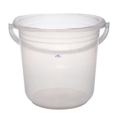 Heart Home Bucket|Plastic Bucket for Bathroom|Bucket for Bathing|Unbreakable Bucket with Handle|18 Liter|Pack of 3 (Transparent)