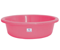 Heart Home Multiuses Plastic Knead Dough Basket/Basin Bowl For Home & Kitchen 6 Ltr (Pink) 52HH3820