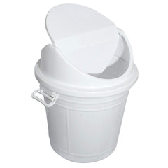 Kuber Industries Plastic Swing Lid Garbage Waste Dustbin for Home, Office, Factory, 30 Liters, Large Size (White) -CTLTC038706