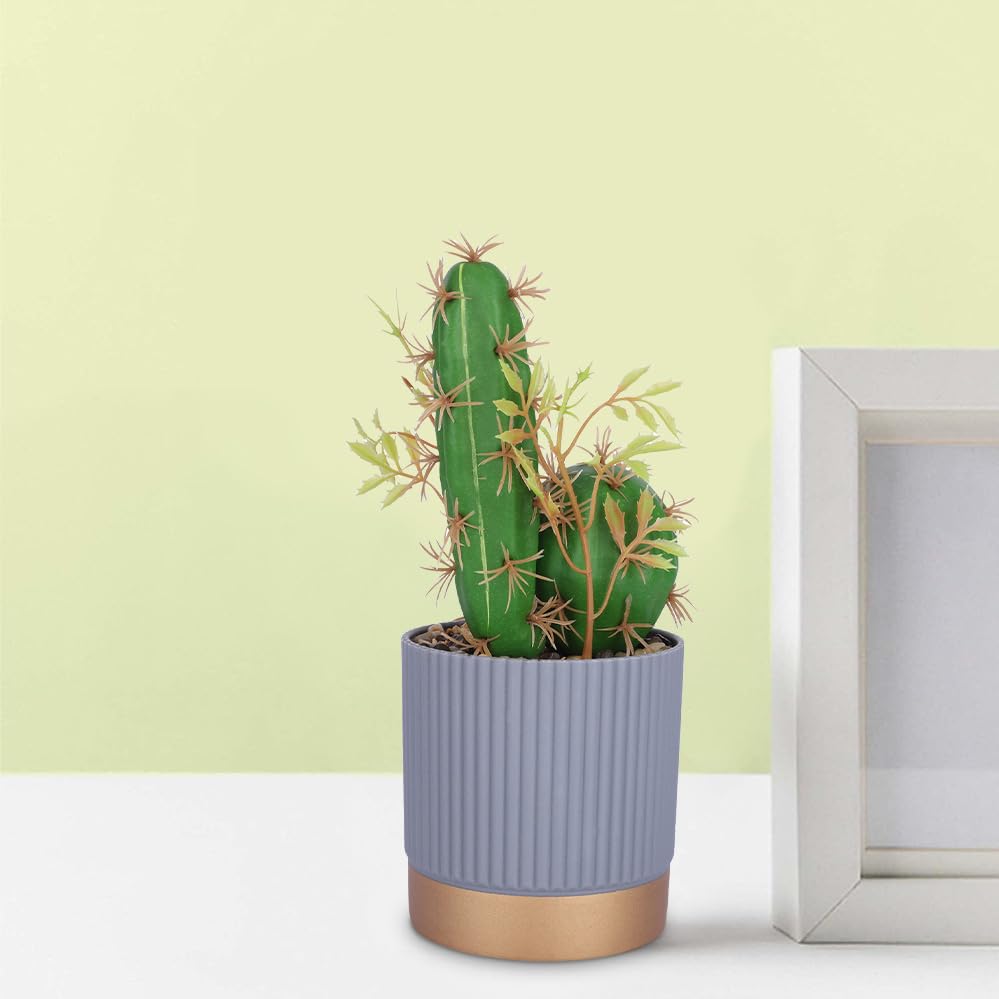 Urbane Home Artificial Plants For Home Décor|Natural Looking Indoor Fake Plants With Pot|Artificial Flowers For Decoration (Green)