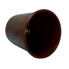 Heart Home Plastic Dustbin|Portable Garbage Basket & Round Trash Can for Home,Kitchen,Office,College,5 Ltr,Pack of 2 (Brown)