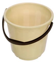 Kuber Industries Bucket|Plastic Bucket for Bathroom|Bucket for Bathing|Unbreakable Bucket with Handle|16 Liter|Pack of 2 (Yellow)