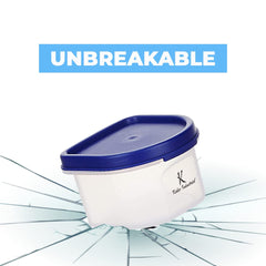 Kuber Industries Storage Utility Container|Plastic Unbreakable Food Storage Jar|Leak Roof,BPA Free Food Kitchen Organizer with Lid,250 ML,Pack of 6 (White)