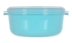 Kuber Industries Food Grade, Microwave & Freezer Safe Plastic Bowls, Food Storage Container Set with Lid, Set of 3 (3200ml, 1800ml, 1000ml) (Blue)-46KKM0146, Standard