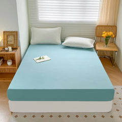 Kuber Industries Double Bed Mattress ProtectorBed Protecter with Elastic 180x200 CM (Dark Green)