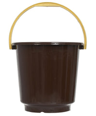 Kuber Industries Multipurposes Plastic Bucket for Bathing Home Cleaning & Storage Purpose, 16Ltr.- Pack of 2(Brown)-47KM01207