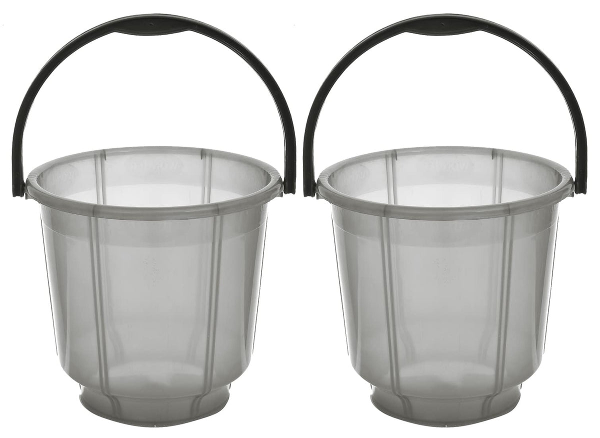 Kuber Industries Multipurposes Tranasparent Plastic Bucket for Bathing Home Cleaning & Storage Purpose, 13Ltr.- Pack of 2(Brown)-47KM01219