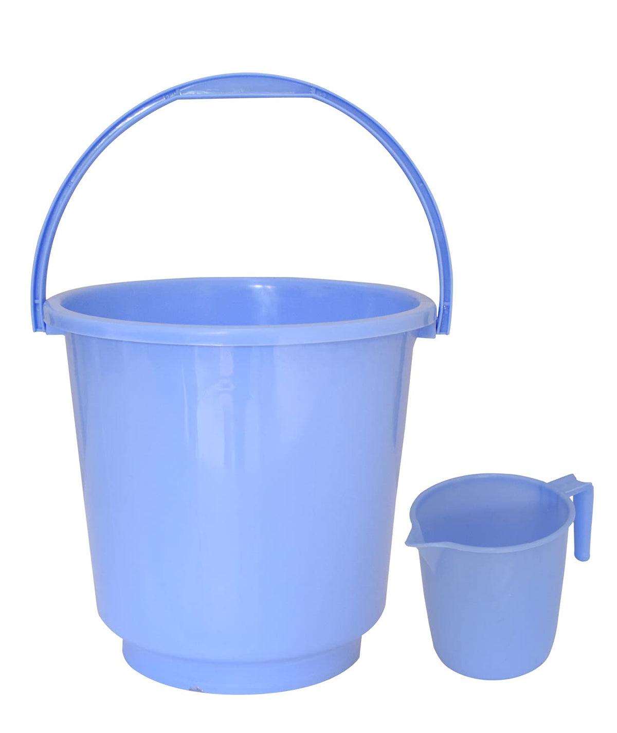 Kuber Industries 2 Pieces Plastic Bathroom Bucket & Mug Set (Blue)