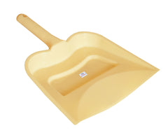 Heart Home Plastic Lightweight 12" Dustpan With Comfort Grip Handle for Easy Sweep Broom, Pack of 6 (Cream)