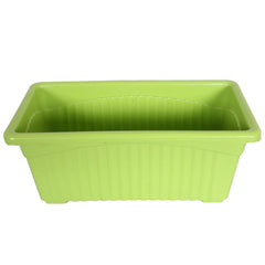 Kuber Industries Rectangular Jupiter Plastic Window Pot|Flower Planter for Home & Balcony,Garden 14 Inches Pack of 5 (Green)