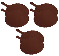 Kuber Industries Plastic Lightweight Handfan|Hath Pankha|Beejna for Natural Cooling Air Home Decor and Travel Useful, Pack of 6 (Brown)