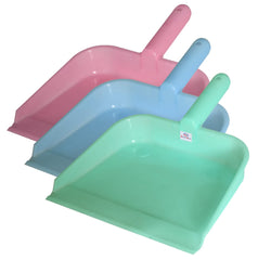 Heart Home 10" Plastic Dustpan, Pack of 3 (Pink & Blue & Green)