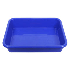 Kuber Industries Storage Tray|Versatile Plastic Storage Organizer|Rectangular Tray for Kitchen Storage|Storage Tray for office|Exel Tray 555|Pack of 2 (Blue)