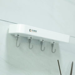 Kuber Industries Plastic Soap Dish with hooks|1322|White