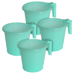 Heart Home Multiuses Lightweight, Unbreakable Strong Plastic Bathroom Mug, 2 Litre- Pack of 4 (Green)-50HH0866