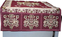 Kuber Industries Cloth 3 Pieces Fridge Mat, 1 Piece Handle Cover and 1 Pieces Fridge Top Cover (Multi)-CTKTC2796