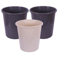 Heart Home Dustbin | Open Dustbin | Plastic Garbage Dustbin | Dustbin For Kitchen | Dustbin For Bathroom | Office Dustbin | Plain Sada Dustbin | 13 LTR | Pack of 3 | Multi