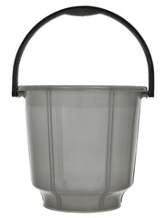 Kuber Industries Multipurposes Tranasparent Plastic Bucket for Bathing Home Cleaning & Storage Purpose, 13Ltr.- Pack of 2(Brown)-47KM01219