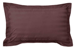 Kuber Industries Lining Design Breathable & Soft Cotton Pillow Cover/Protector/Case- 18x28 Inch, Set of 4 (Coffee)-HS43KUBMART26763