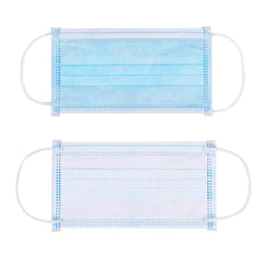 Kuber Industries 3-Layer Non Woven Elastic Ear-Loop Disposable Anti Pollution Mask (Pack of 50, Blue)