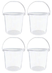 Kuber Industries 4 Piece Plastic Bucket Set, 16 litres, Transparent